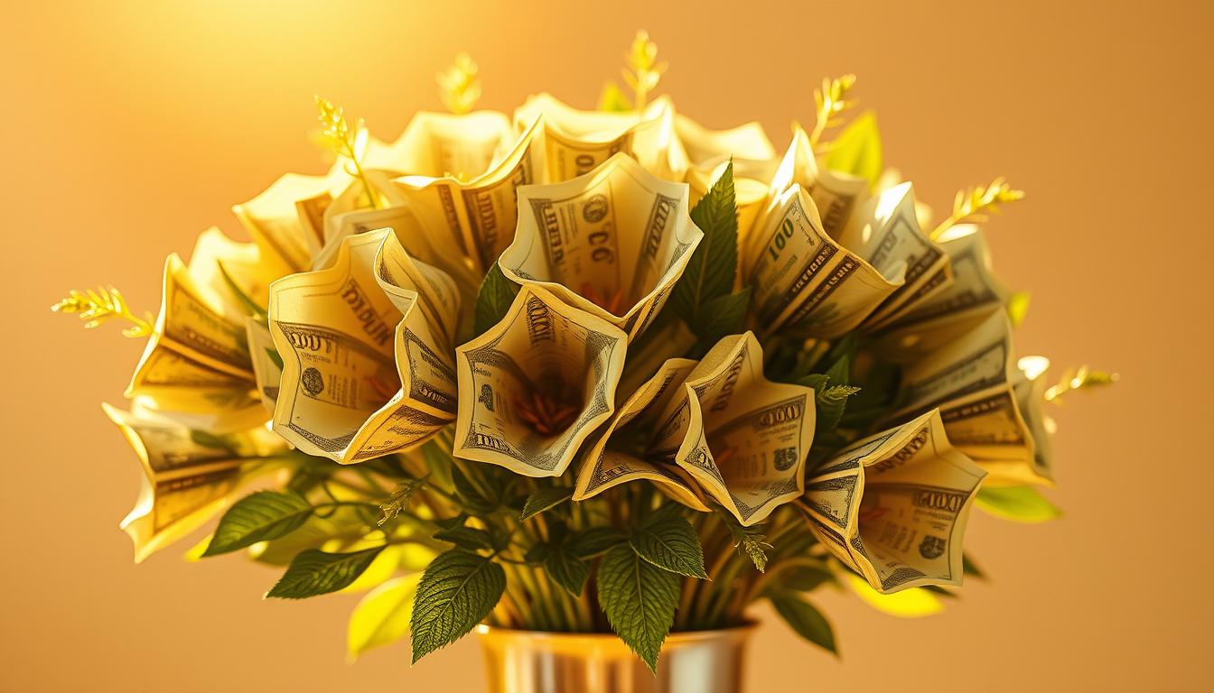 money flower bouquet